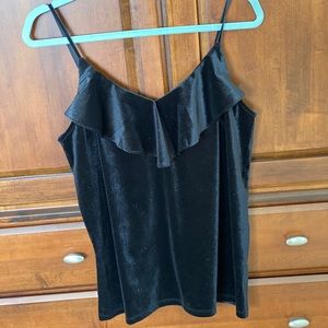 Old Navy Velvet Ruffle Trim Cami